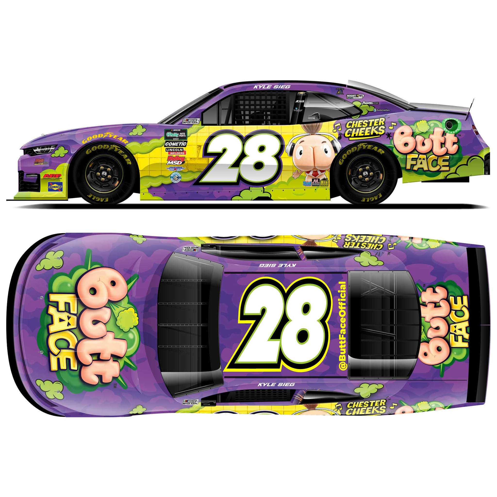 Kyle Sieg 2026 Butt Face 1:64 Diecast