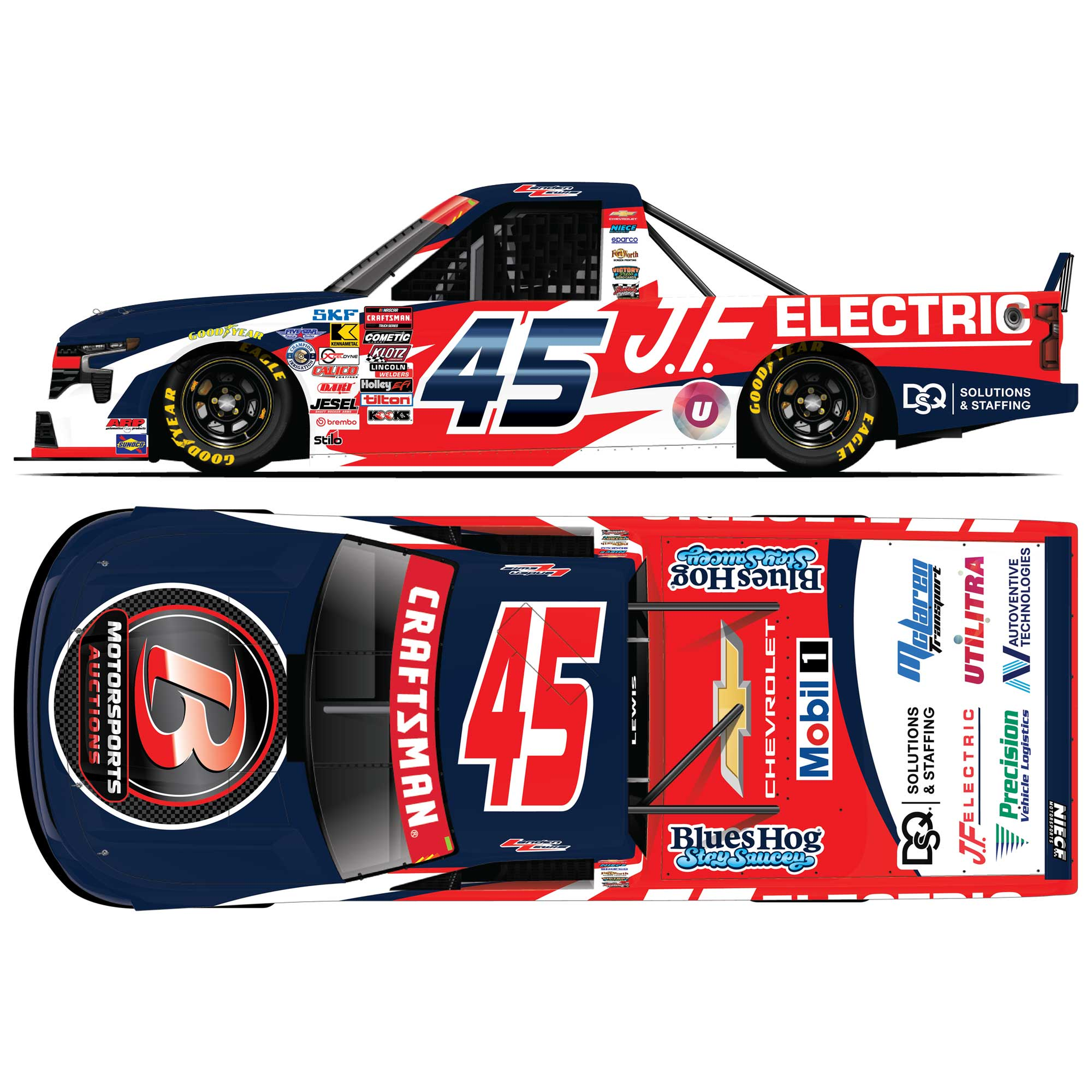 Landen Lewis 2026 Circle B Motorsports Auctions / J.F. Electric 1:64 Diecast