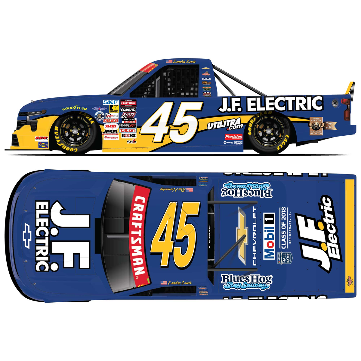 Landen Lewis 2026 J.F. Electric Tribute 1:24 Diecast