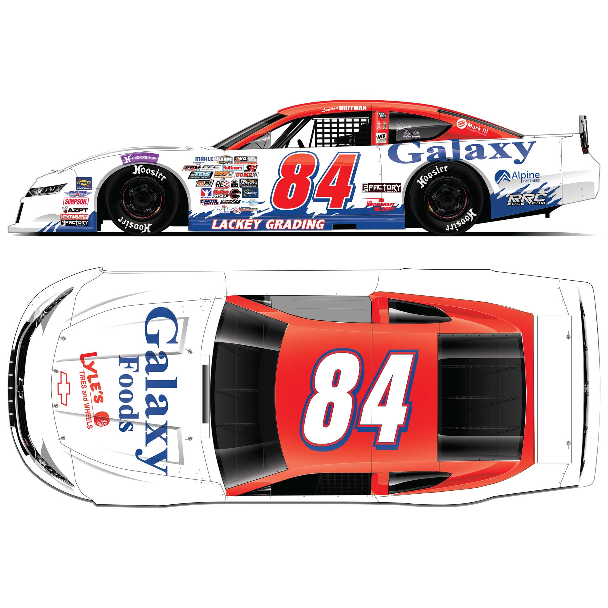 Landon S. Huffman 2026 Galaxy Foods Retro Late Model 1:24 Diecast