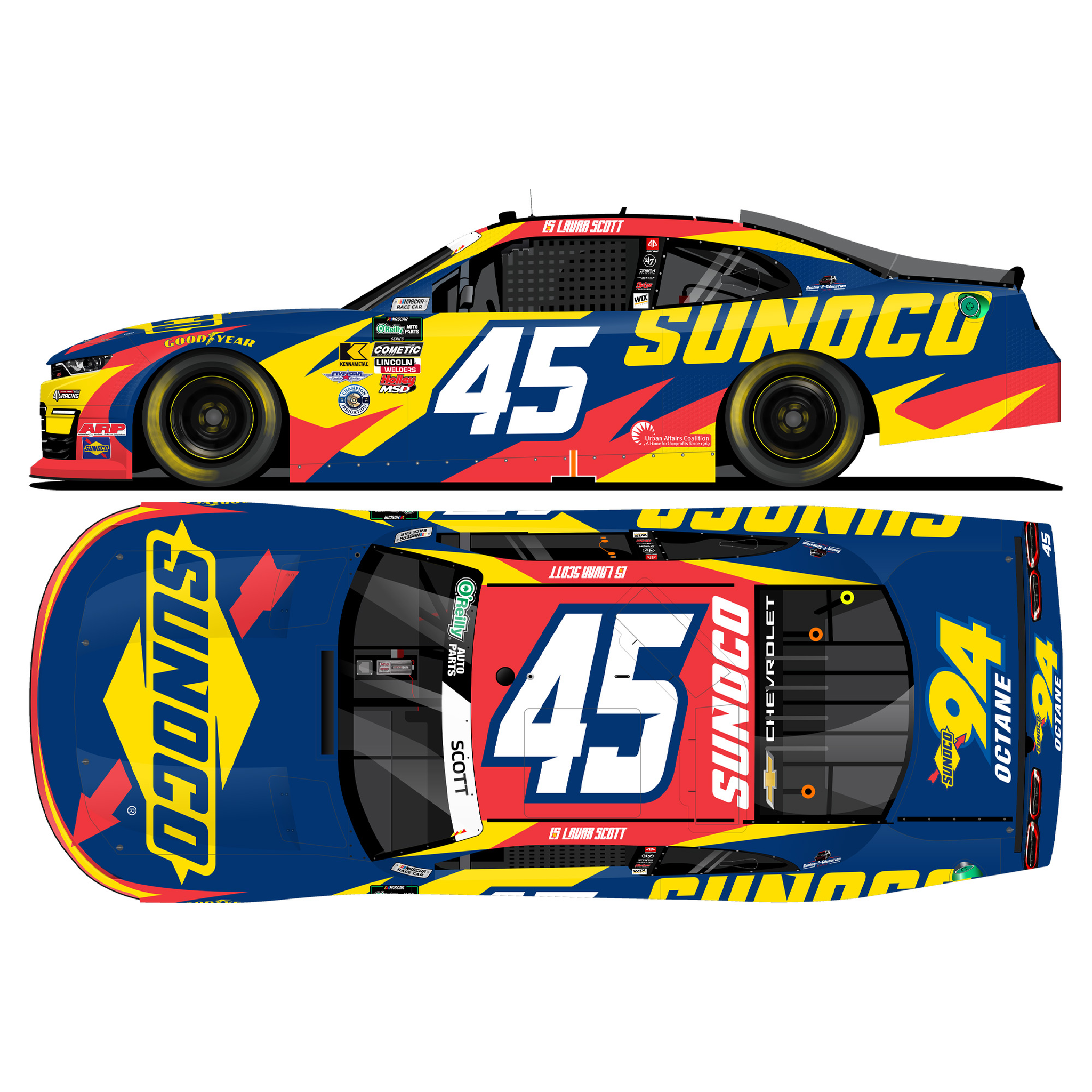 Lavar Scott 2026 Sunoco 1:24 Diecast