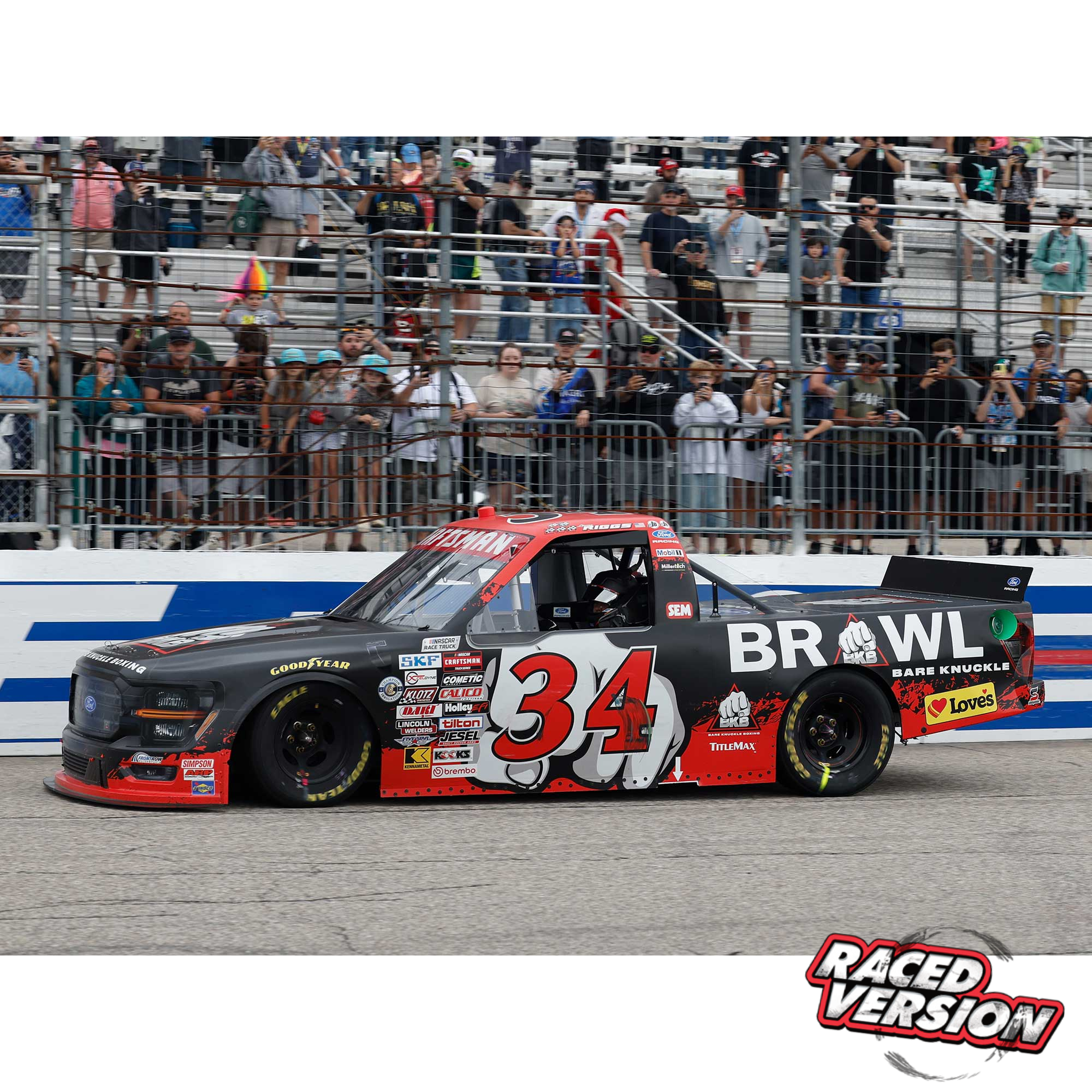 Layne Riggs 2026 Bare Knuckle Boxing New Hampshire Motor Speedway Race Win 1:64 Diecast