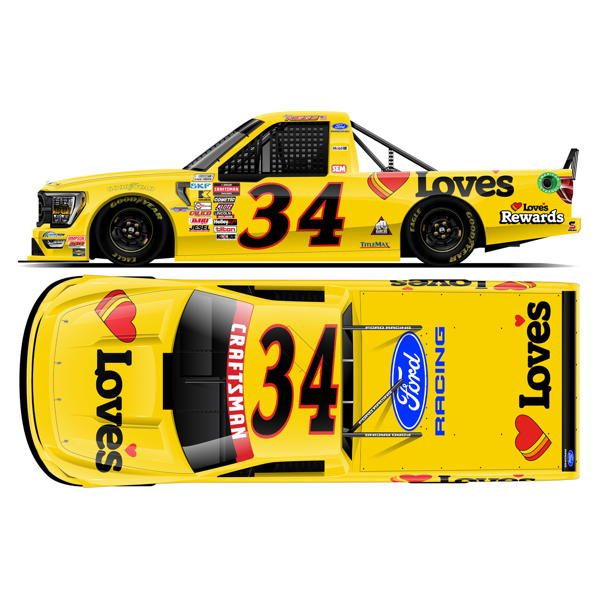 Layne Riggs 2026 Love's Travel Stops 1:24 Diecast