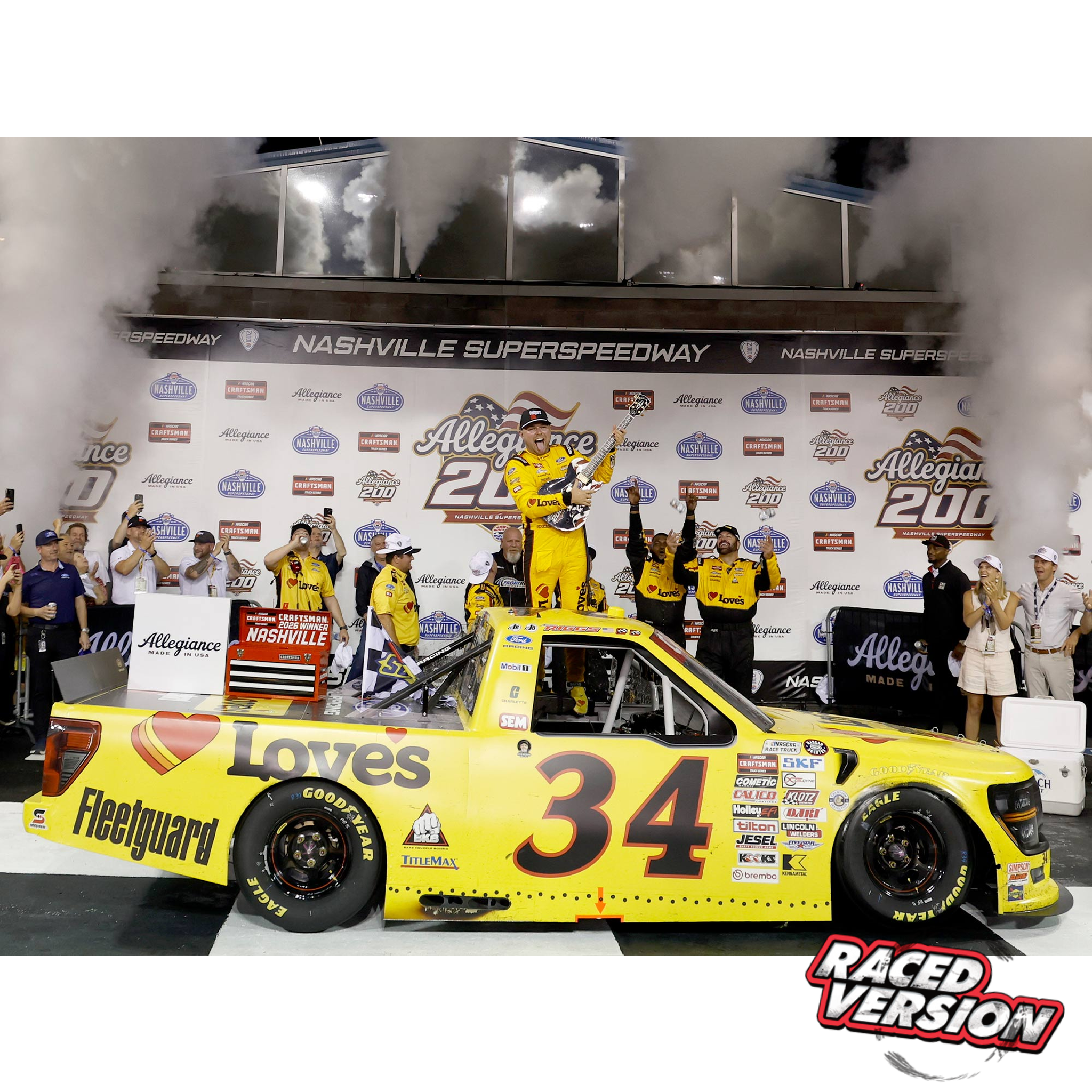 Layne Riggs 2026 Love's Travel Stops / Fleetguard Nashville Superspeedway Race Win 1:64 Diecast