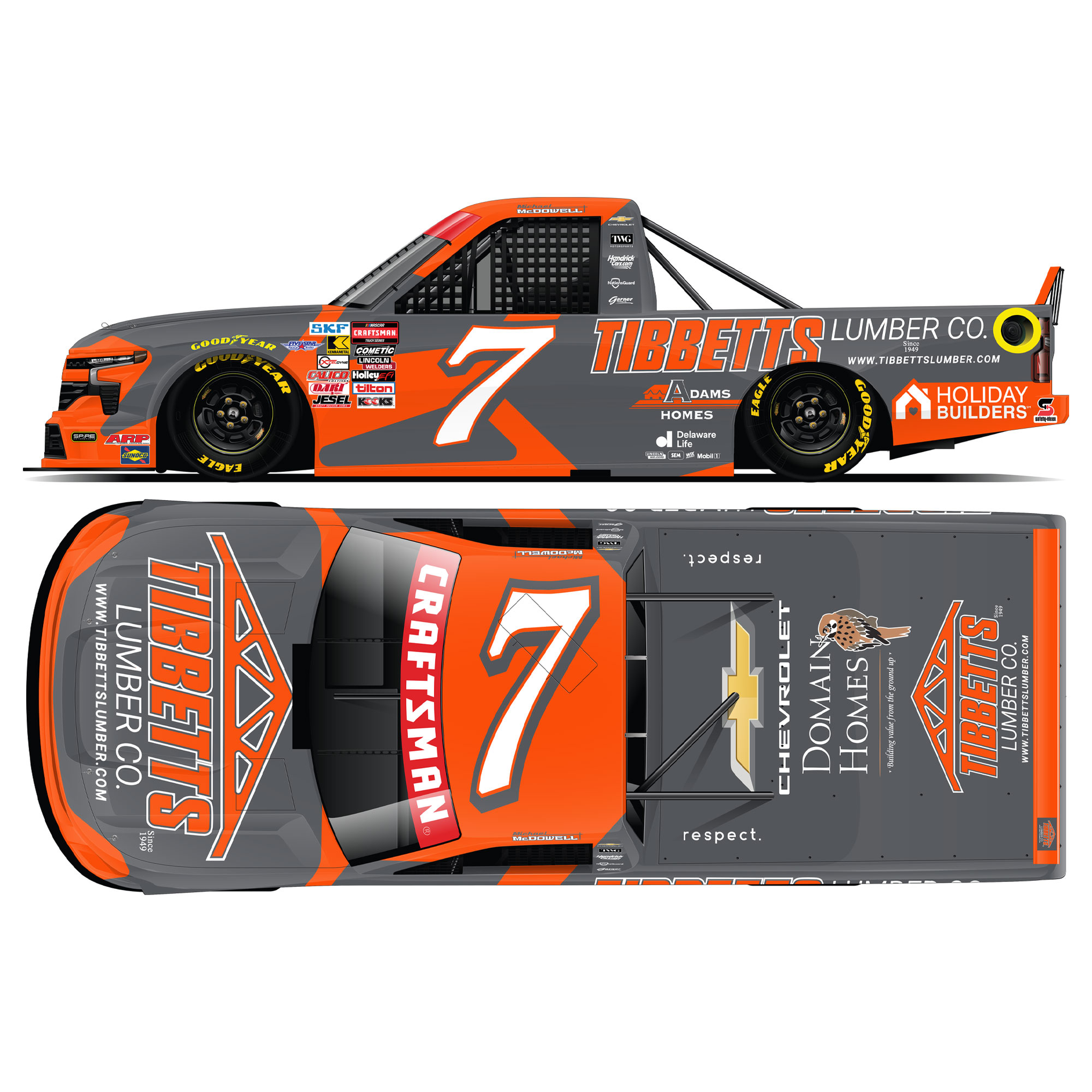 Michael Mcdowell 2026 Tibbetts Lumber Company 1:24 Diecast