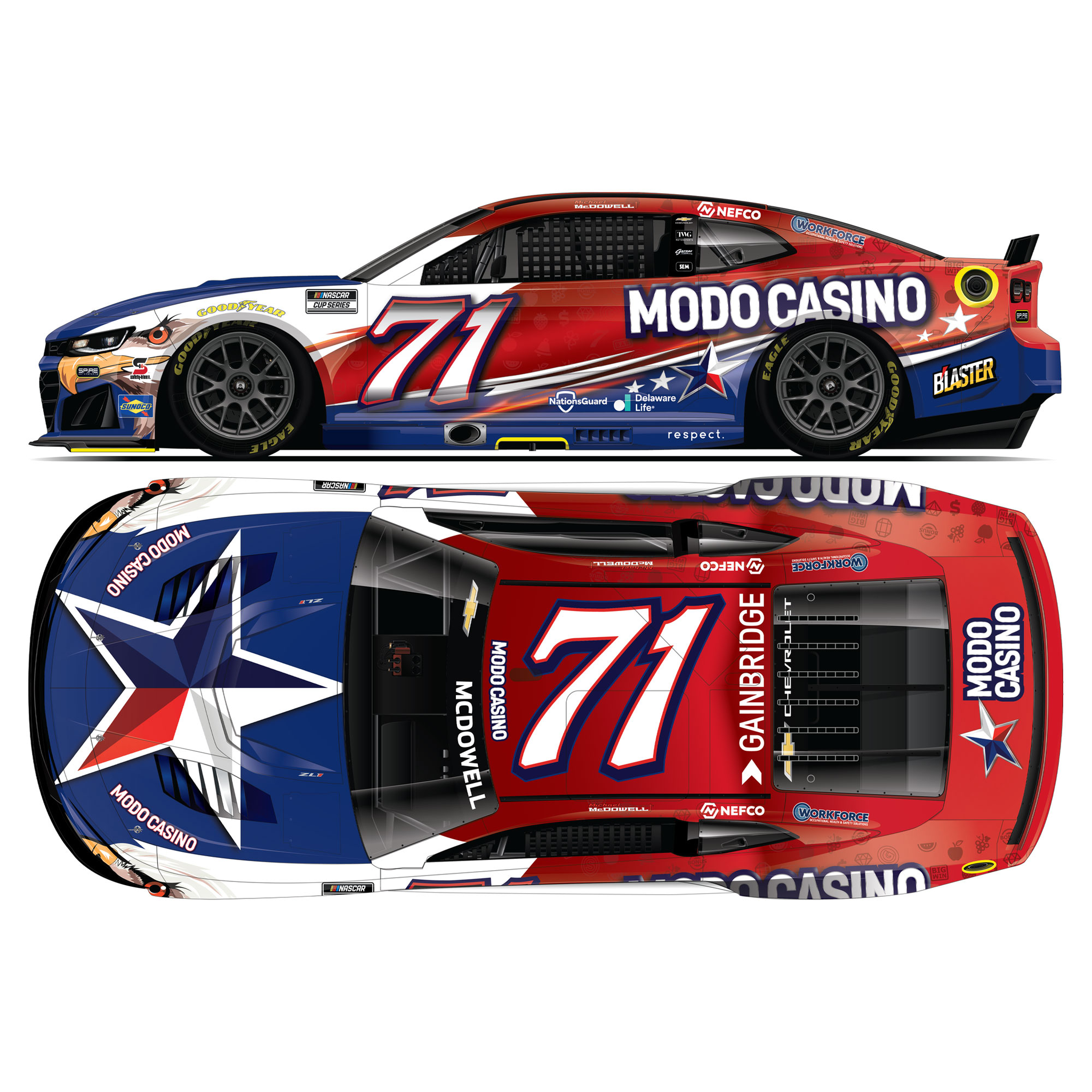 Michael Mcdowell 2026 Modo Casino 1:24 Diecast