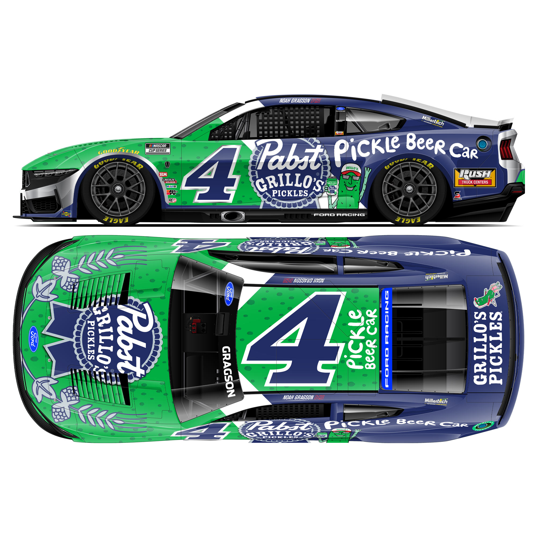Noah Gragson 2026 Grillo's Pickles / Pabst Blue Ribbon 1:24 Diecast