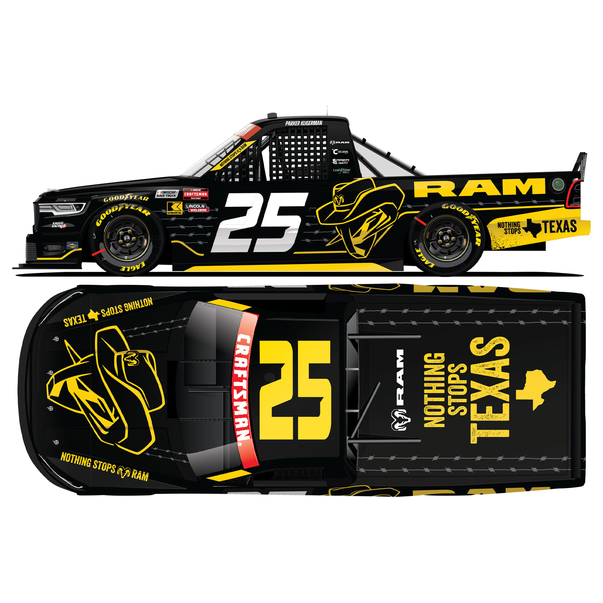 Parker Kligerman 2026 Ram Trucks Nothing Stops Texas 1:24 Diecast