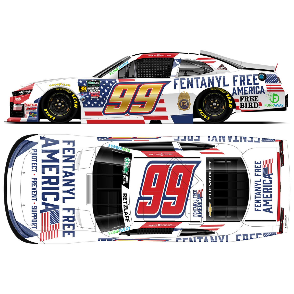 Parker Retzlaff 2026 Fentanyl Free America 1:24 Diecast