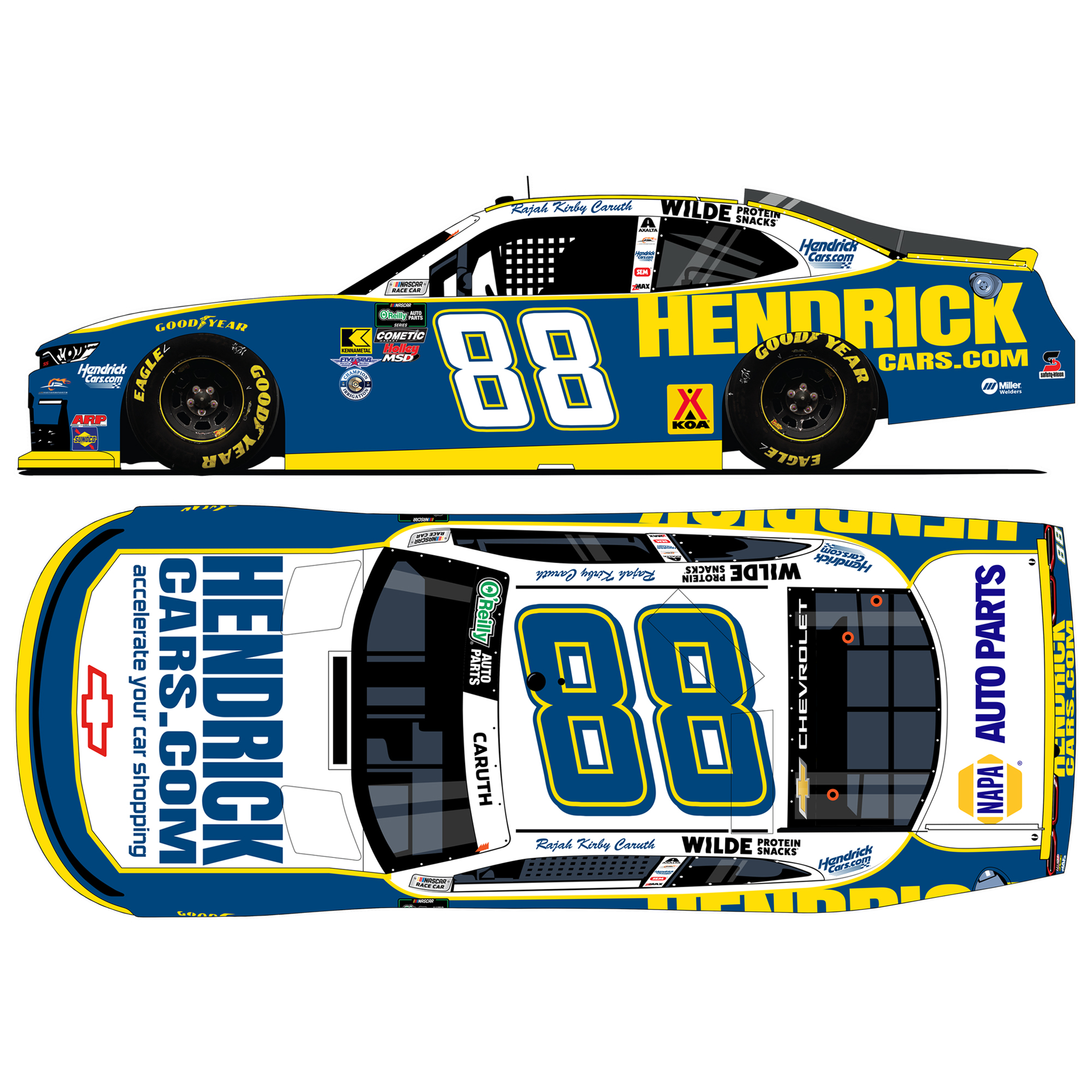 Rajah Caruth 2026 HendrickCars.com San Diego 1:24 Diecast