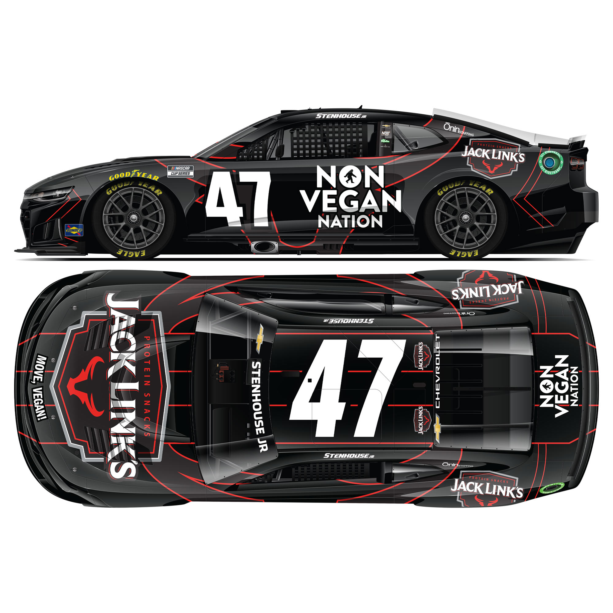 Ricky Stenhouse Jr. 2026 Jack Link's Non Vegan Nation 1:24 Diecast