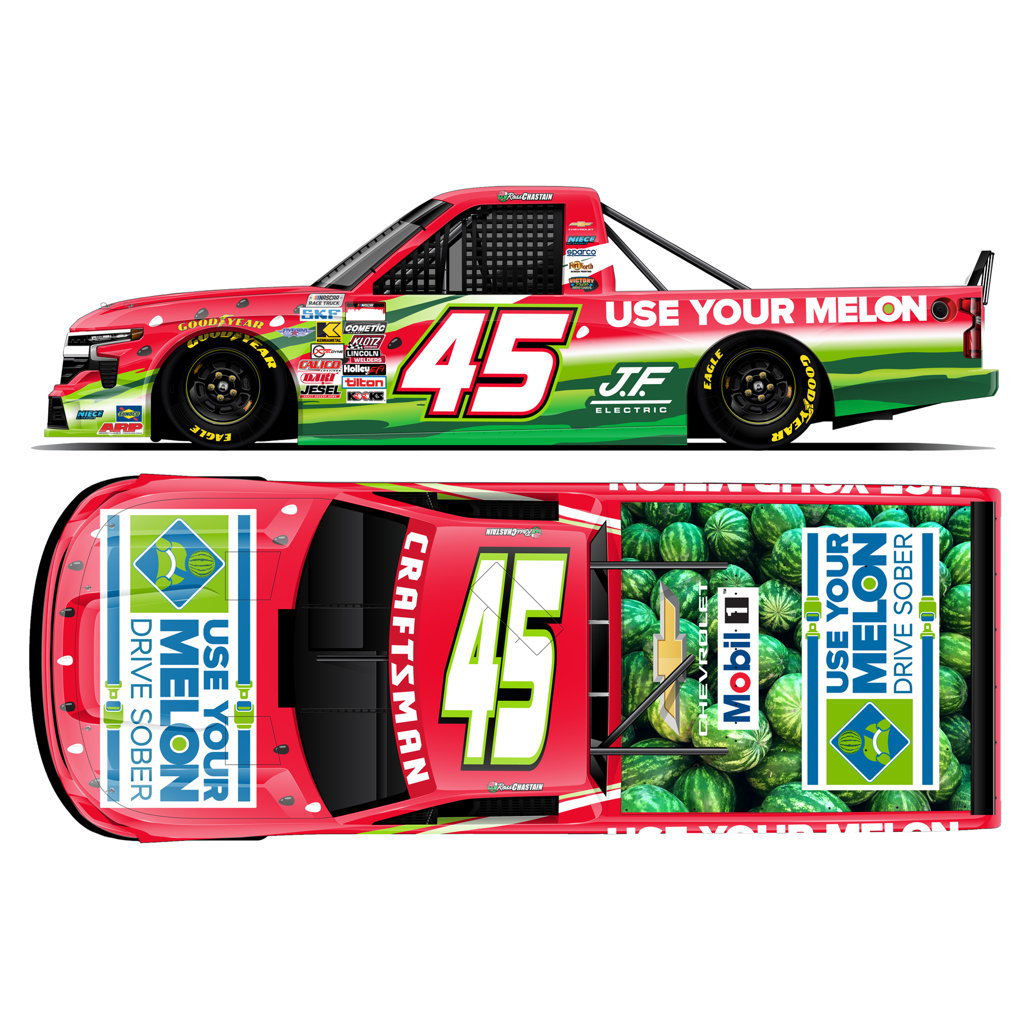 Ross Chastain 2026 Use Your Melon 1:24 Diecast