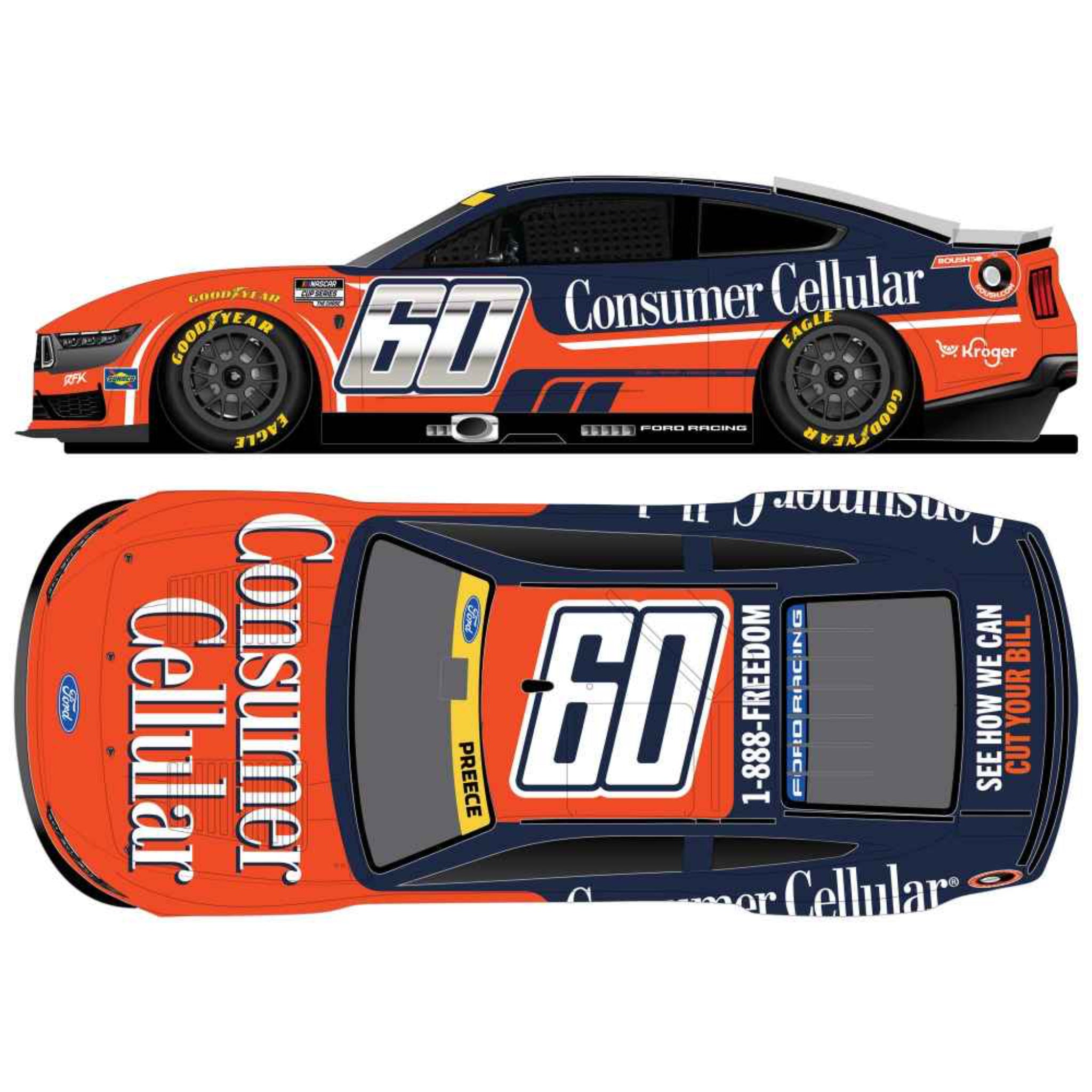 Ryan Preece 2026 Consumer Cellular 1:64 Diecast