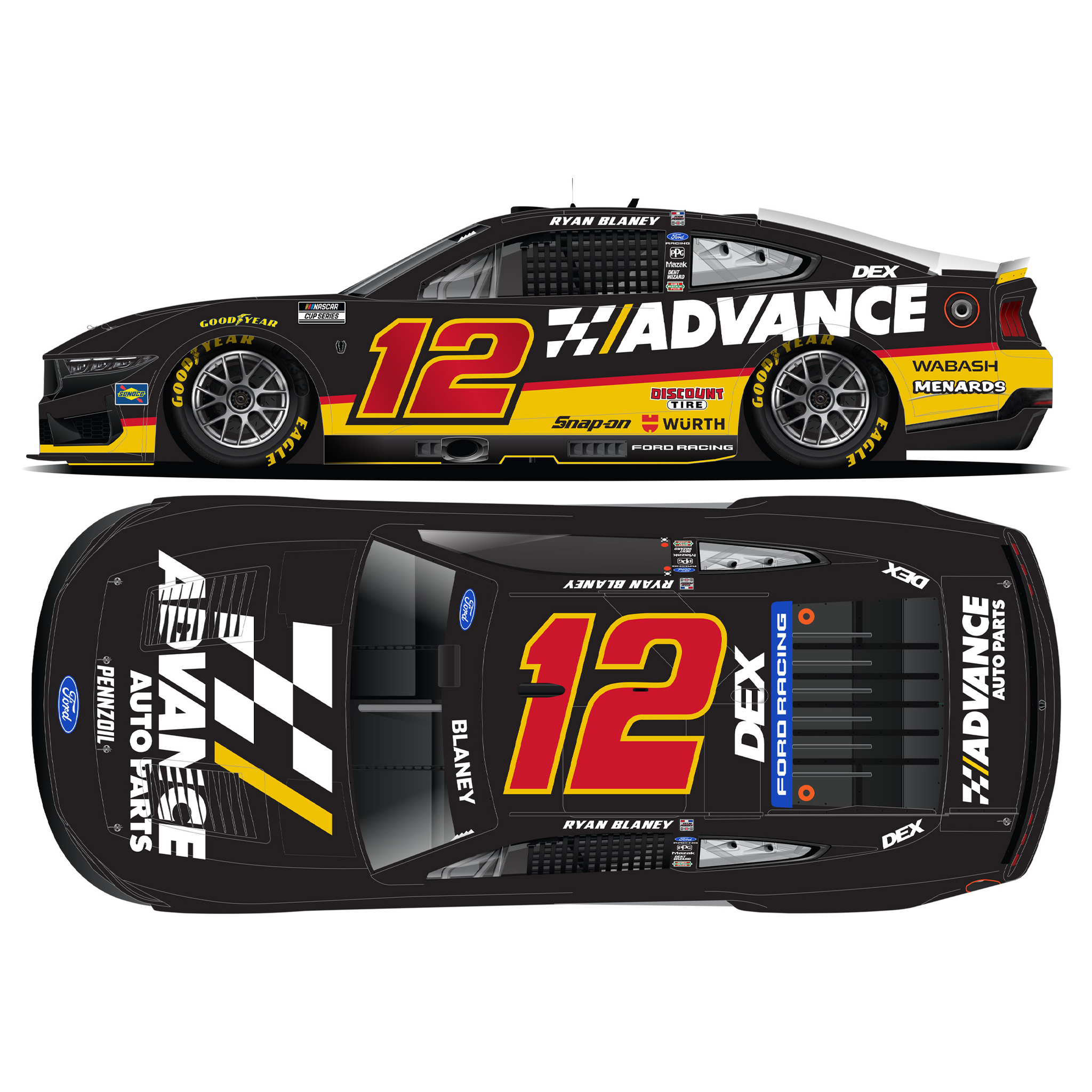 Ryan Blaney 2026 Advance Auto Parts 1:24 Diecast