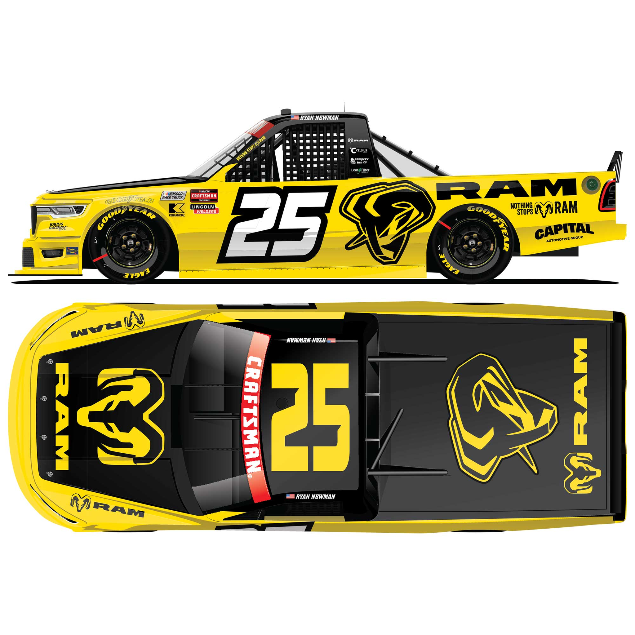Ryan Newman 2026 Ram Trucks 1:64 Diecast