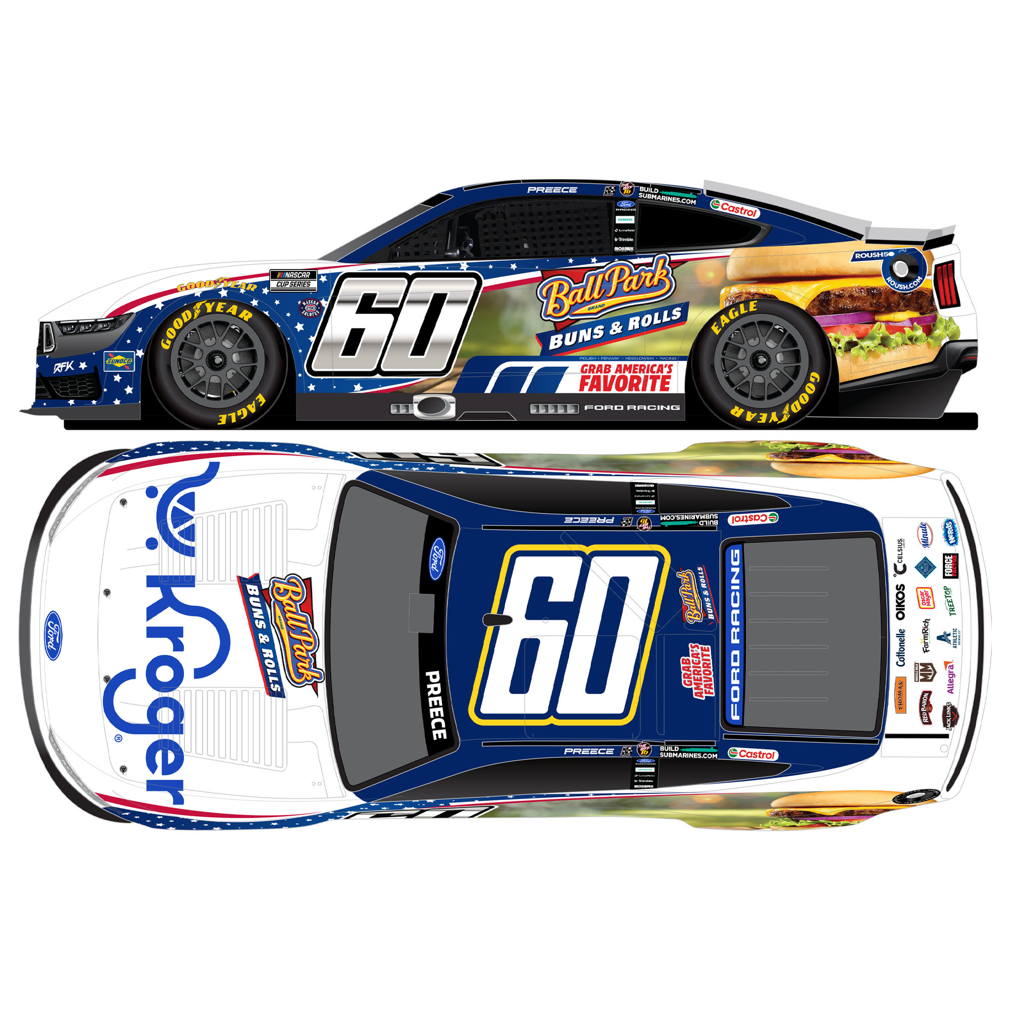 Ryan Preece 2026 Kroger Ball Park Buns & Rolls 1:24 Diecast