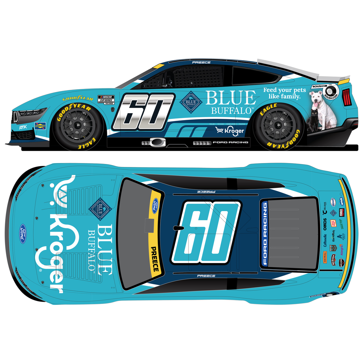 Ryan Preece 2026 Kroger / Blue Buffalo 1:24 Diecast