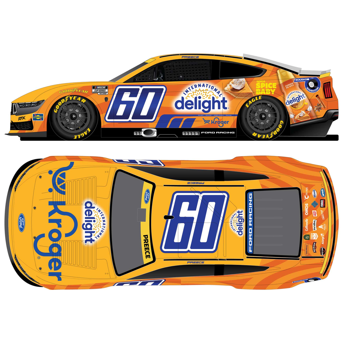 Ryan Preece 2026 Kroger / International Delight Pumpkin Spice 1:24 Diecast