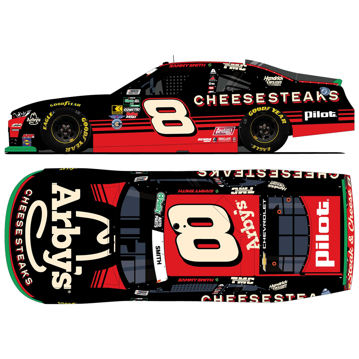 Sammy Smith 2026 Arby's Cheesesteak Chevrolet 1:64 Diecast