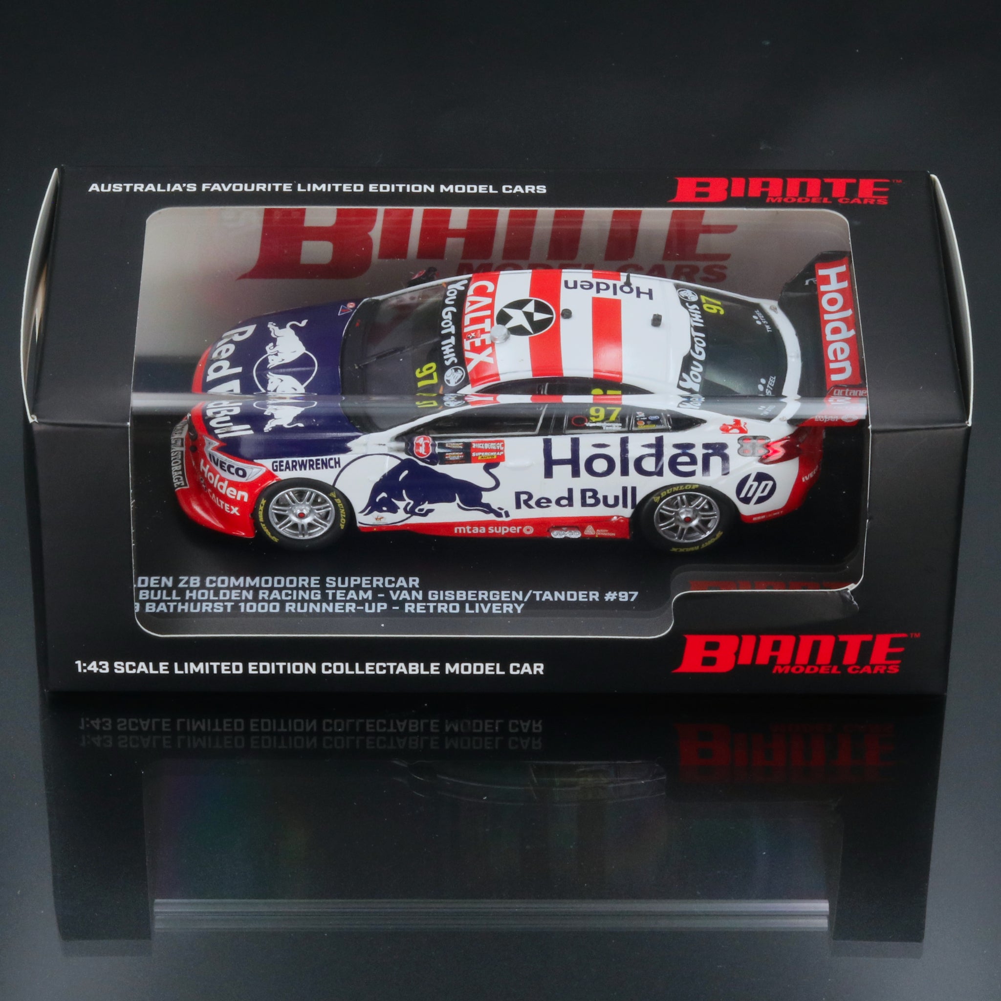 Shane van Gisbergen 2019 Red Bull Holden Racing Bathurst 1000 Retro Livery Runner Up 1:43 Diecast