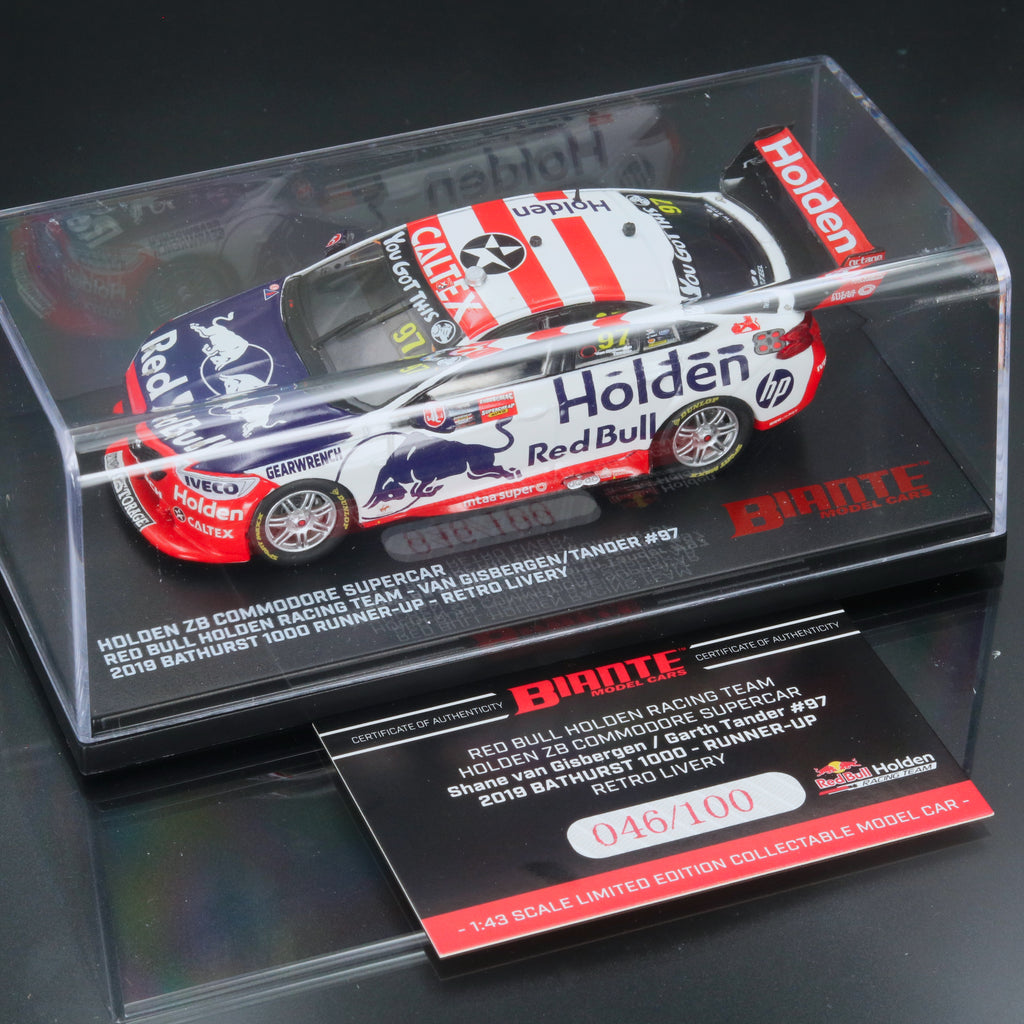 Shane van Gisbergen 2019 Red Bull Holden Racing Bathurst 1000 Retro Livery Runner Up 1:43 Diecast