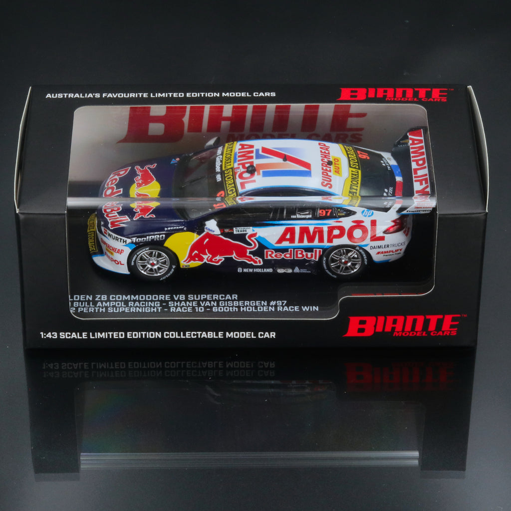 Shane van Gisbergen 2022 Red Bull Ampol Racing Bunnings Trade Perth Supernight Race 10 600th Holden Race Win 1:43 Diecast