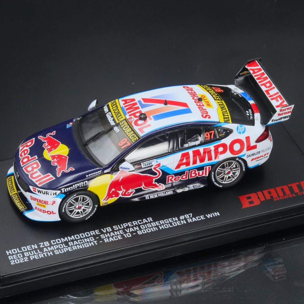 Shane van Gisbergen 2022 Red Bull Ampol Racing Bunnings Trade Perth Supernight Race 10 600th Holden Race Win 1:43 Diecast