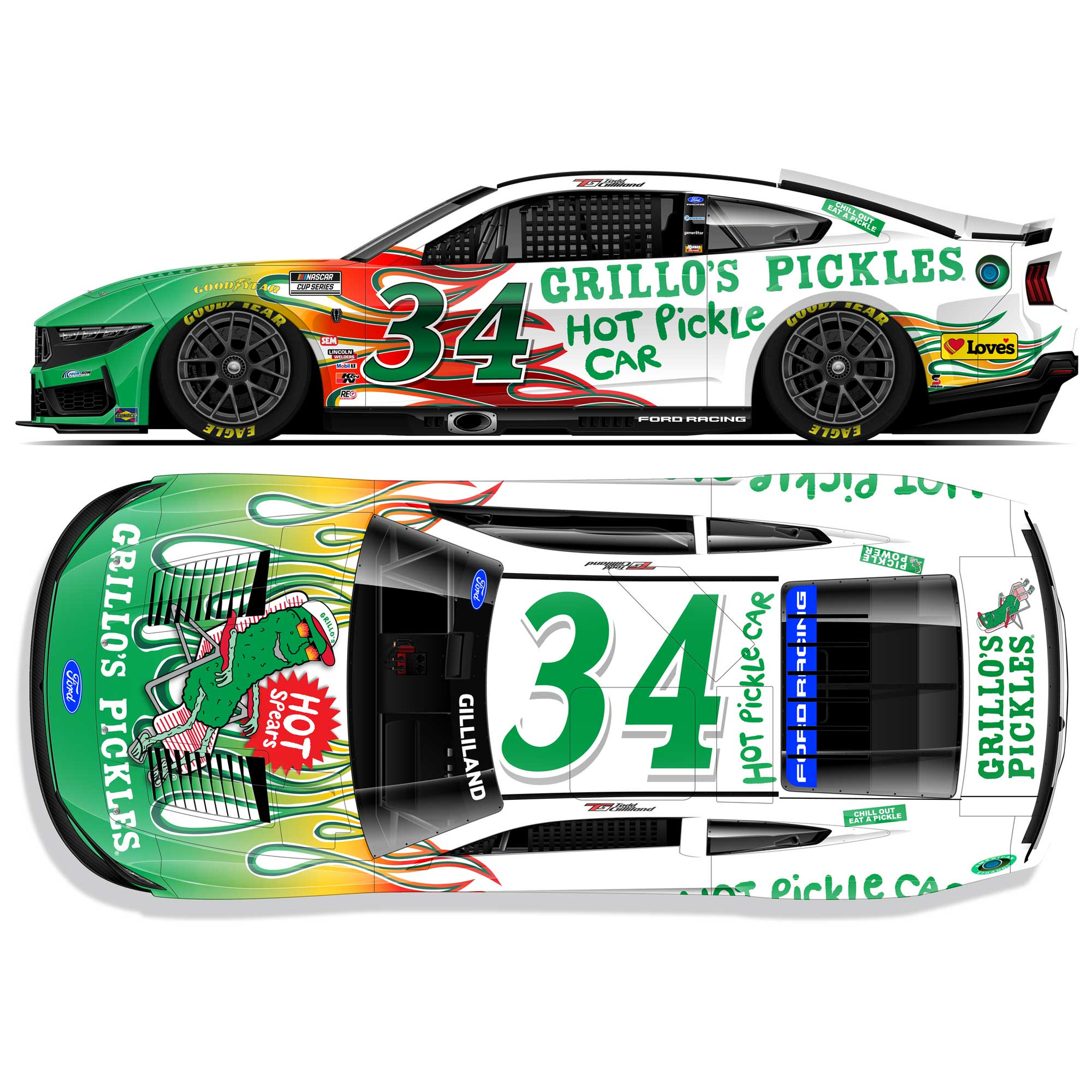 Todd Gilliland 2026 Grillo's Pickles Hot Spears 1:24 Diecast