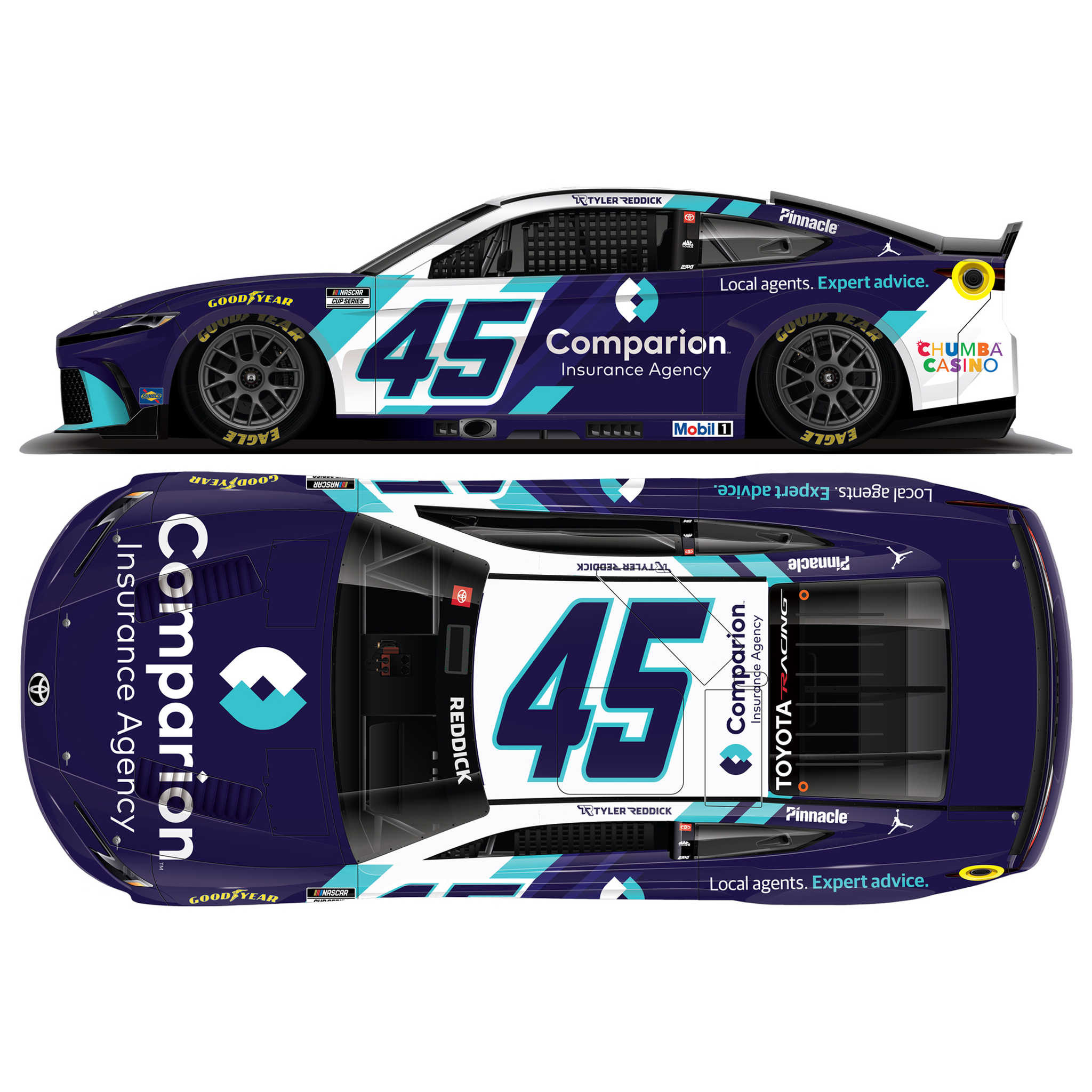Tyler Reddick 2026 Comparion Insurance Agency 1:24 Diecast
