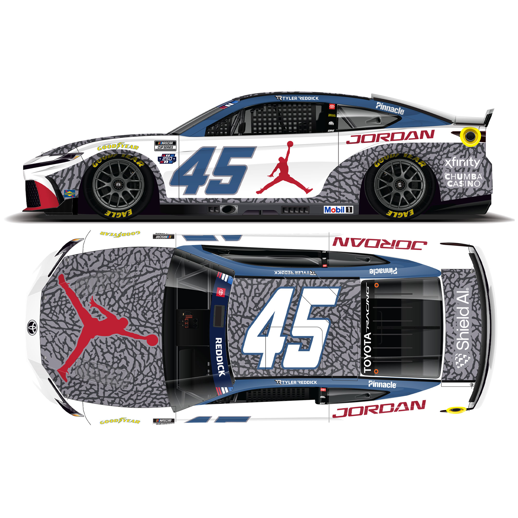 Tyler Reddick 2026 Jordan Brand Chicago 1:24 Diecast