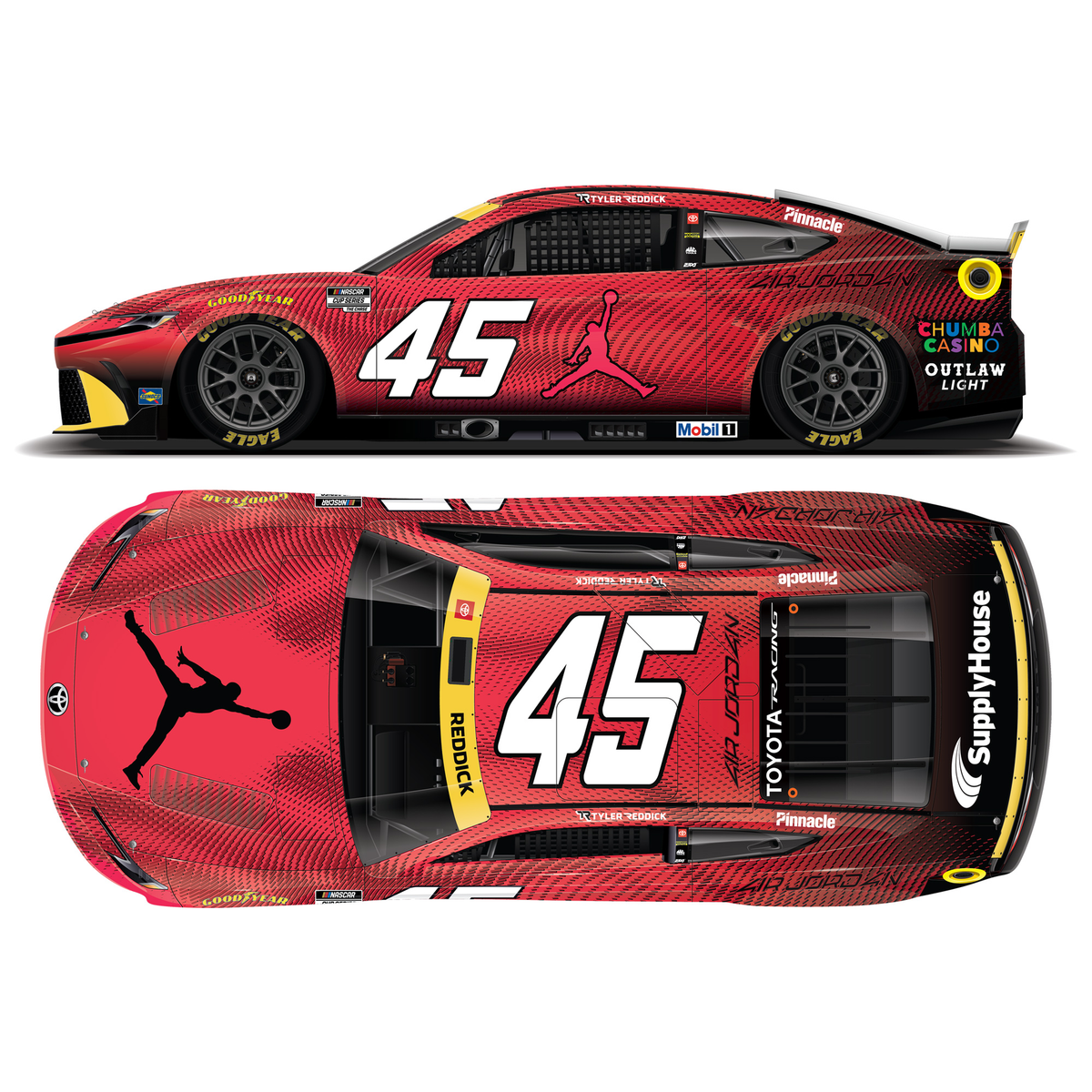 Tyler Reddick 2026 Jordan Brand Red 1:64 Diecast