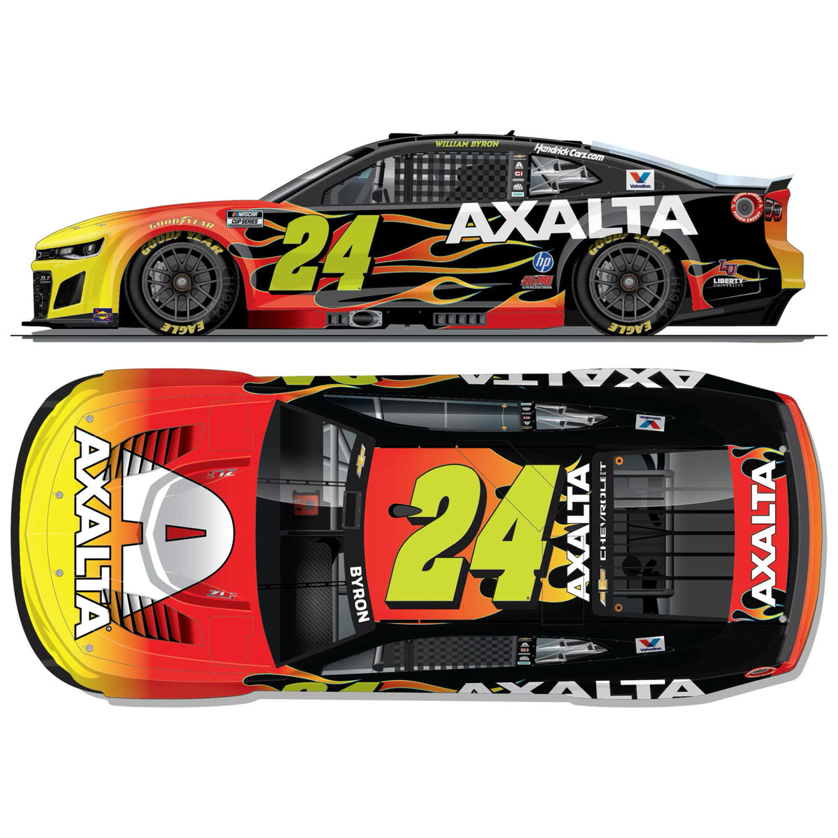 William Byron 2026 Axalta Final Ride Jeff Gordon Throwback 1:64 Diecast