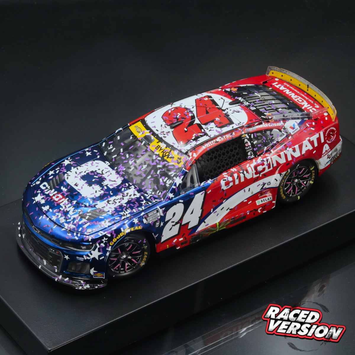 William Byron 2025 Cincinnati Martinsville Speedway Race Win Color Chrome 1:24 Diecast
