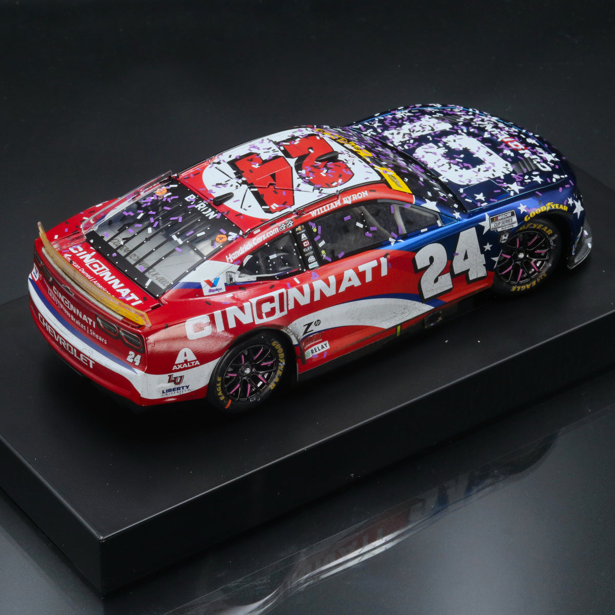 William Byron 2025 Cincinnati Martinsville Speedway Race Win Color Chrome 1:24 Diecast