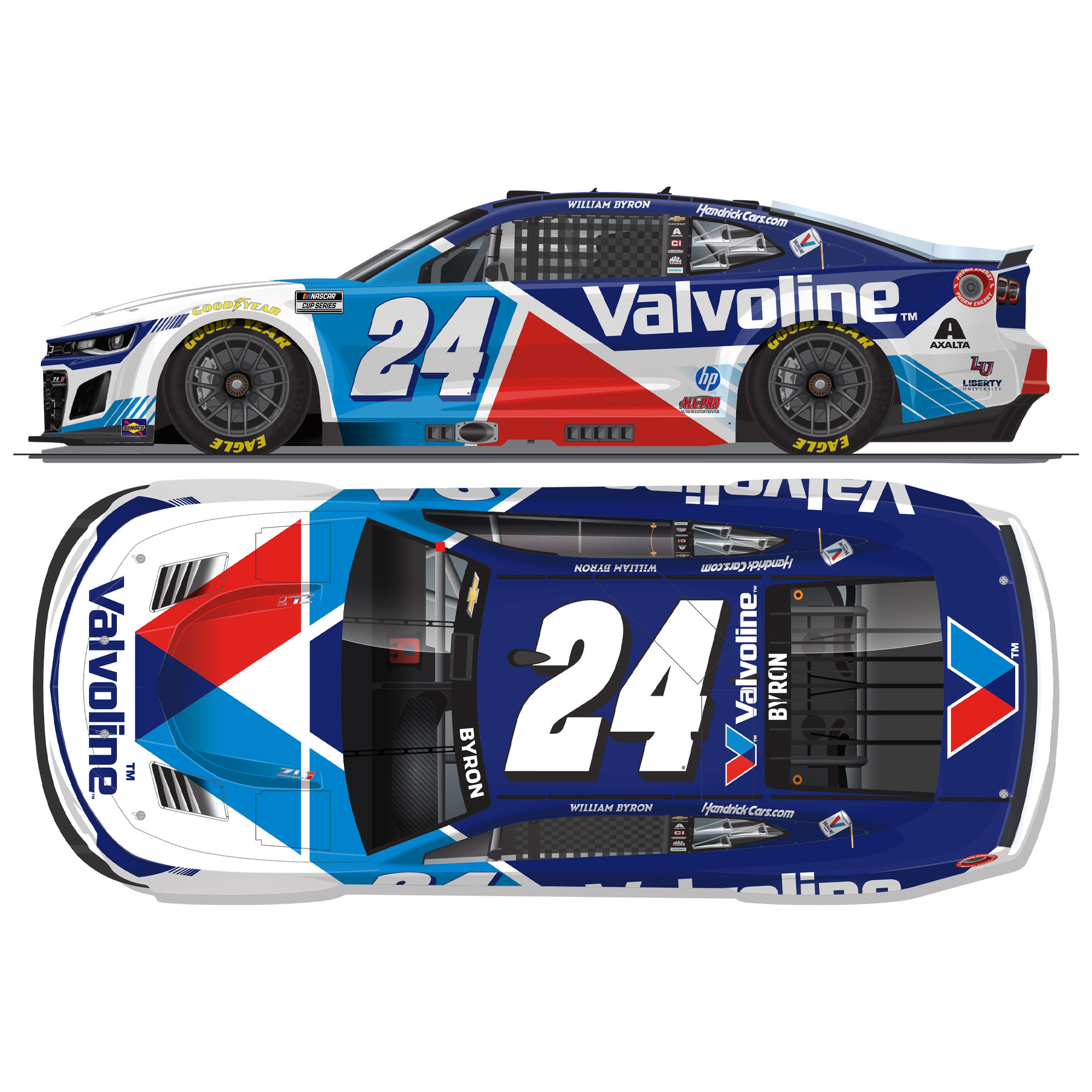 William Byron 2026 Valvoline 1:24 Diecast