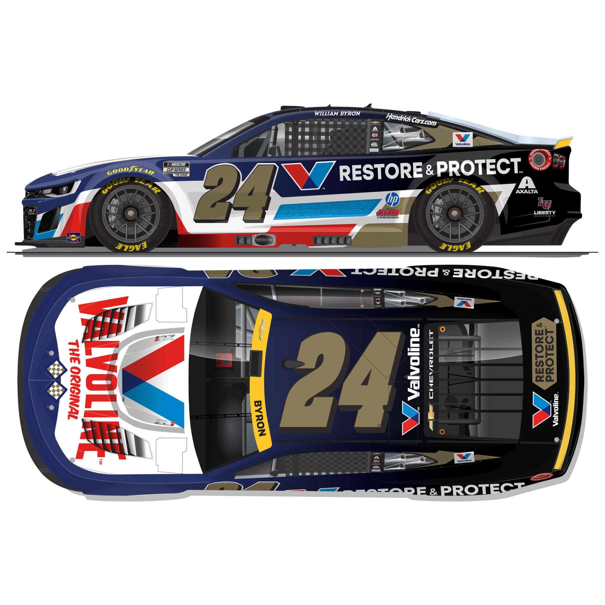 William Byron 2026 Valvoline Restore & Protect 1:24 Diecast