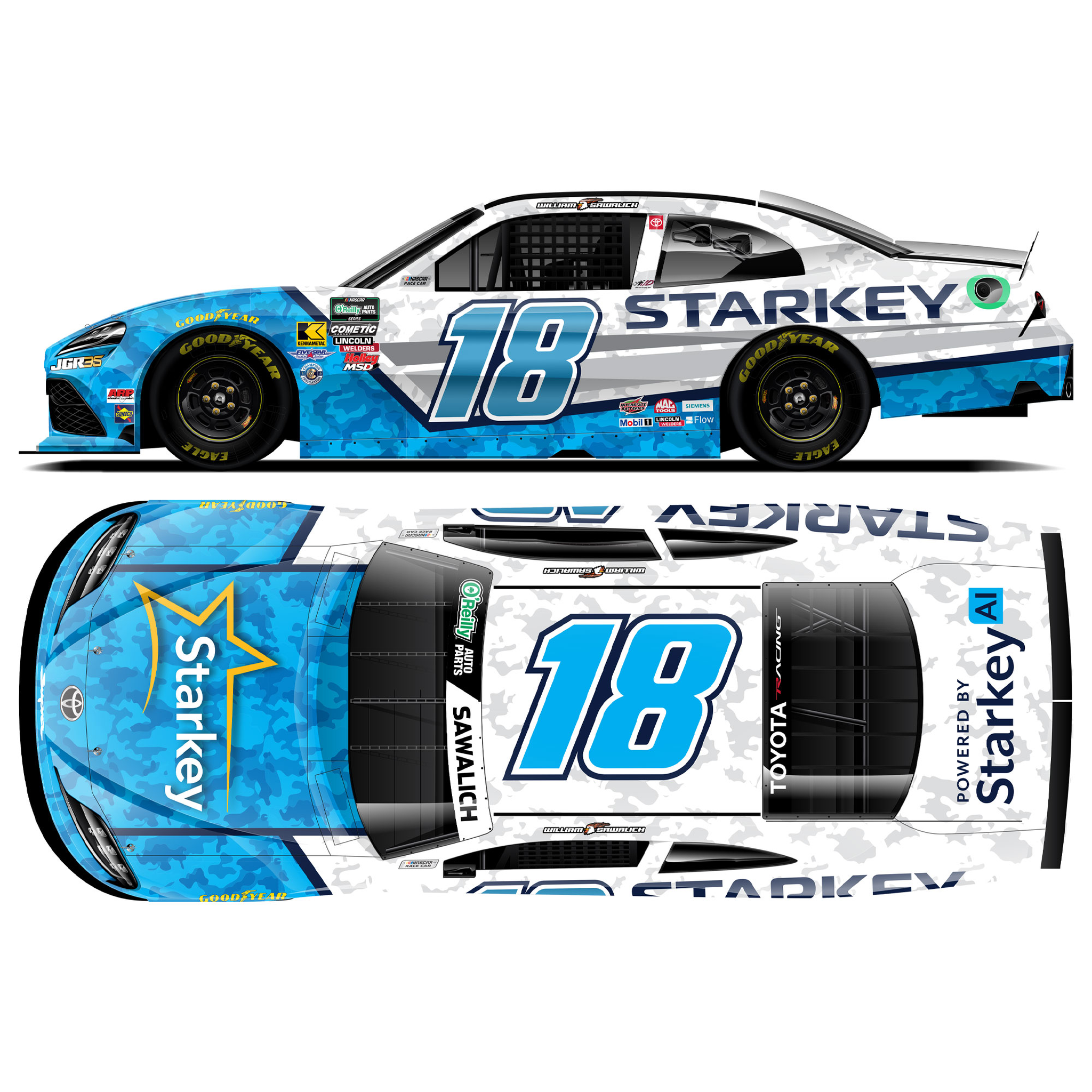 William Sawalich 2026 Starkey 1:24 Diecast