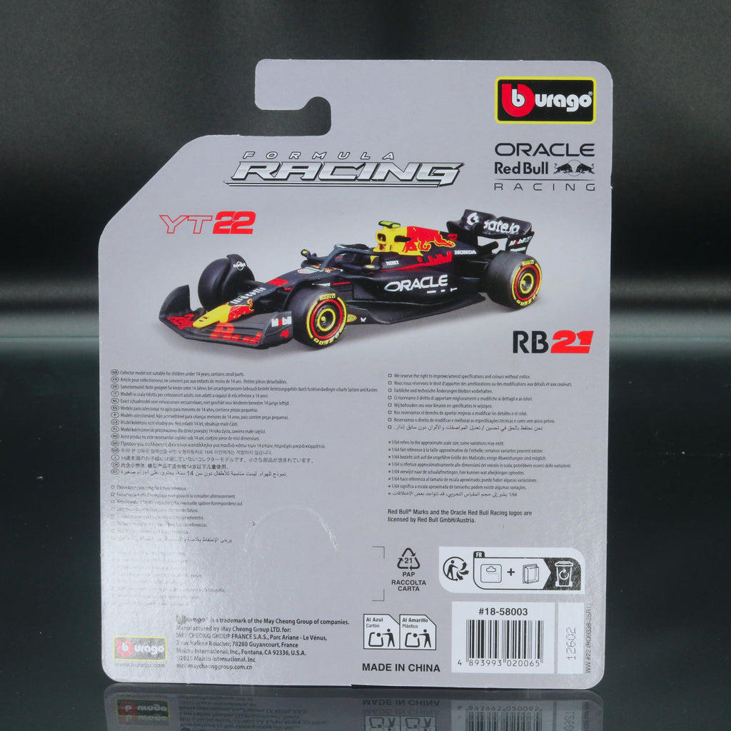 Yuki Tsunoda 2025 Oracle Red Bull Racing RB21 #22 Formula 1 1:64 Bburago Formula Racing Diecast